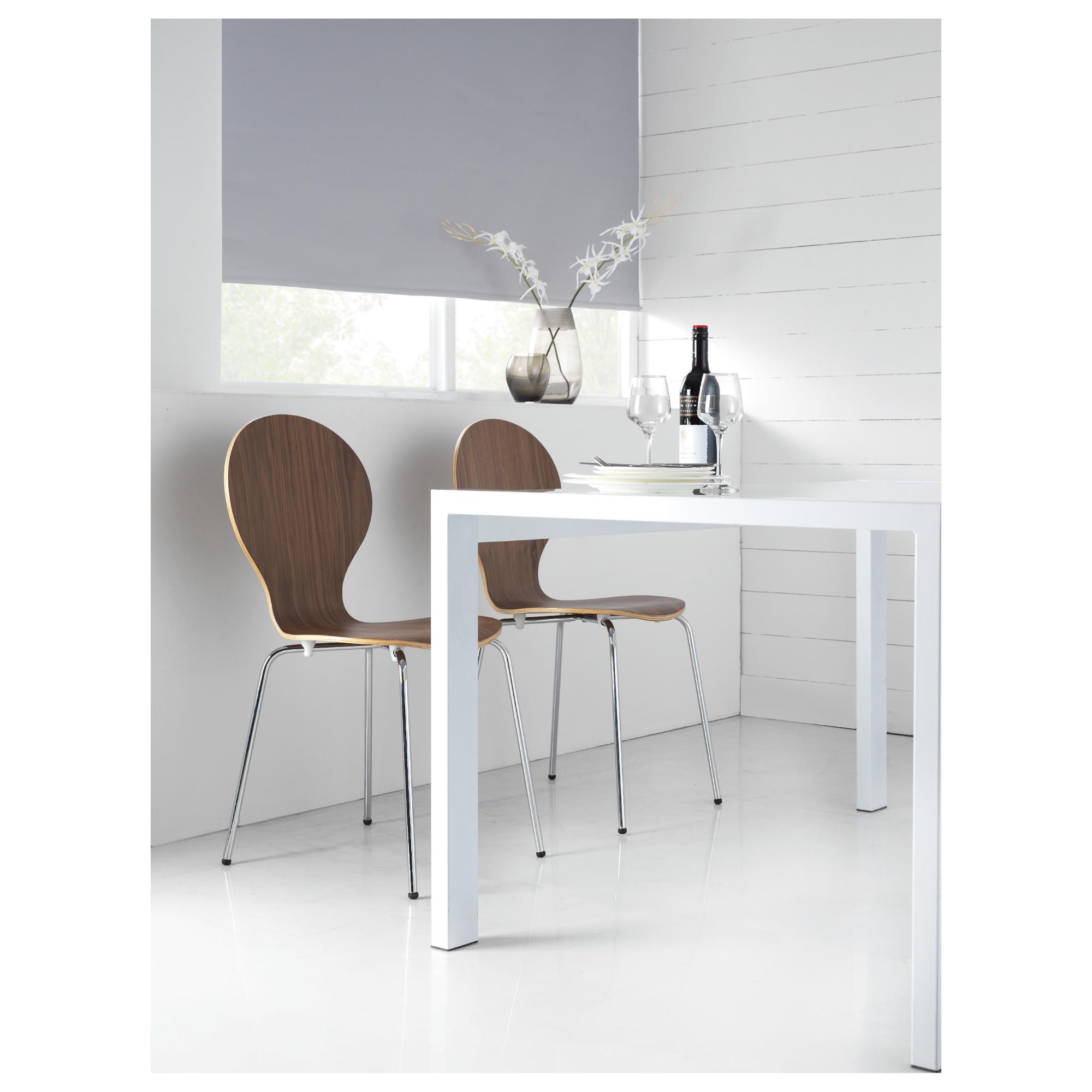 Pair Of Bistro Chairs, Walnut Veneer