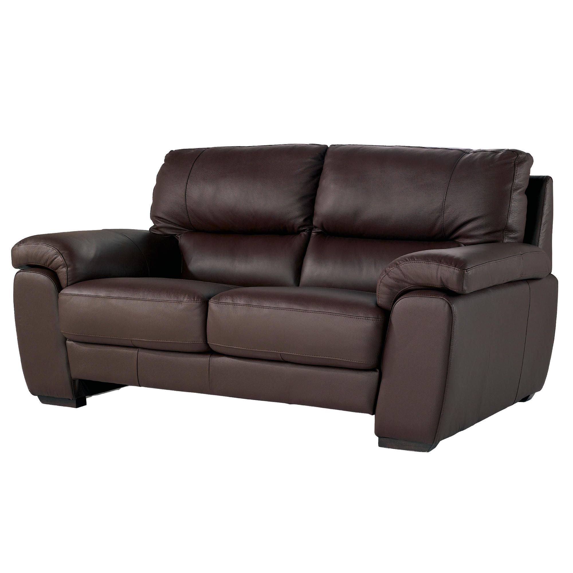 Alfredo Small Leather Sofa Cognac at Tescos Direct