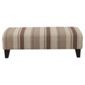 Oxford Fabric Footstool Mocha Stripe.