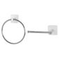 Stockholm White Gloss Towel Ring and Toilet Roll Holder Set