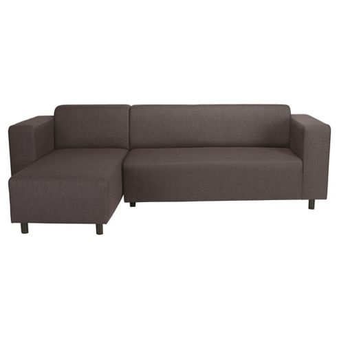 Image of Stanza Fabric Corner Sofa Charcoal Left Hand Facing