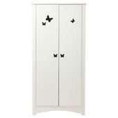 Butterfly Double Wardrobe, White