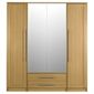Kendal Quadruple Wardrobe, Oak-Effect