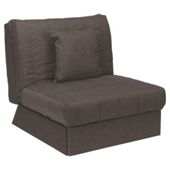 Morton Fabric Single Sofa Bed Chocolate