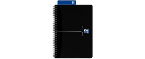 Image of Oxford Office Notebook Wirebound Polypropylene Ruled 180pp 90gsm A4 Smart Black Ref 100102931 [pack 5]