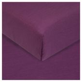 Tesco Double Flat Sheet Aubergine