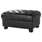 Chesterfield Leather Footstool, Brown