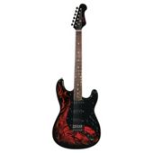 Jaxville Custom Demon Design Electric Guitar Pack (includes Amp, Strap, Gig Bag and other accessories)