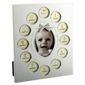 Nursery aluminium Photo frame Babys First Year 12 inserts pearlized white