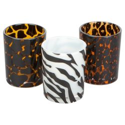 Tesco animal print tealight holders, 3 pack