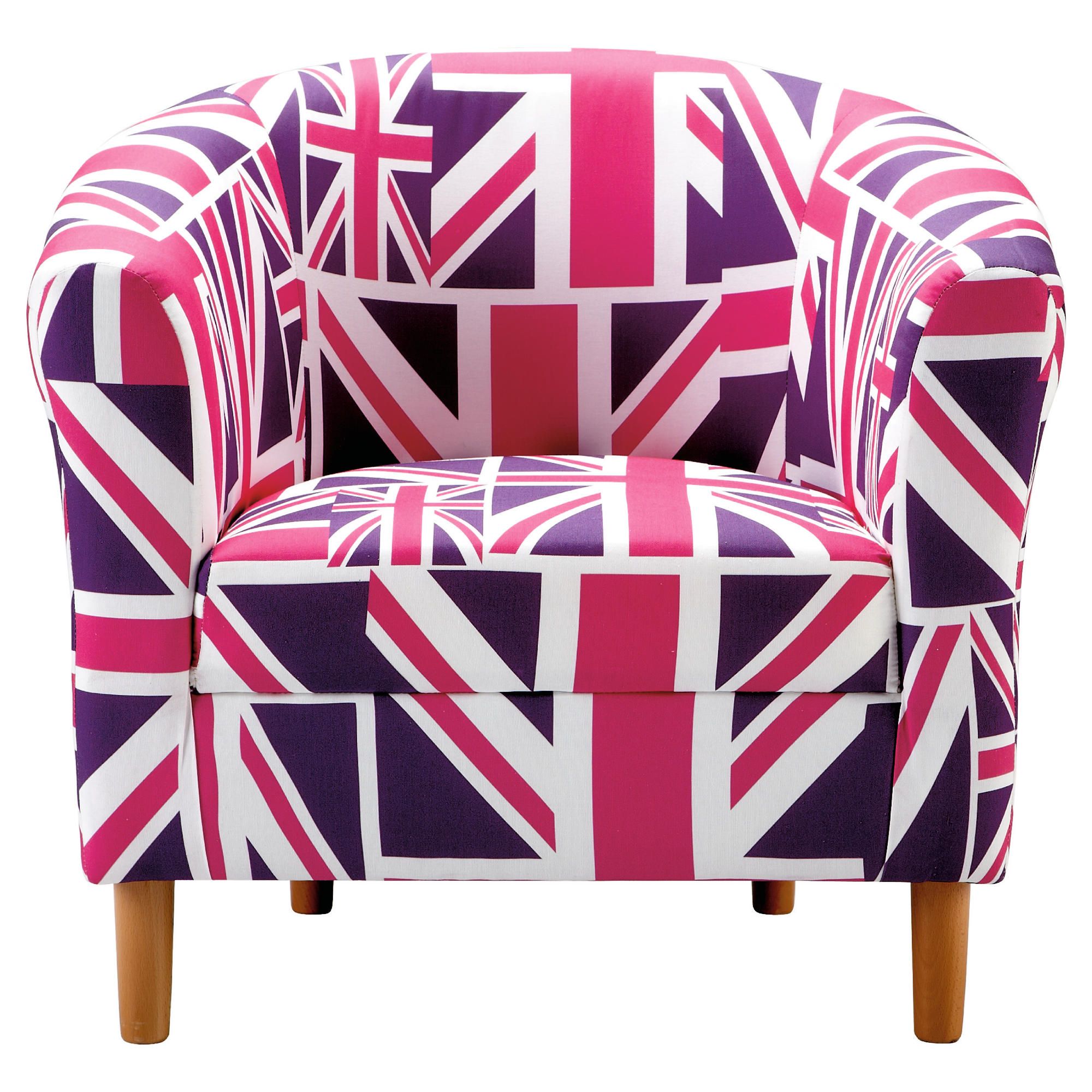 Tub Chair Union Jack Pink