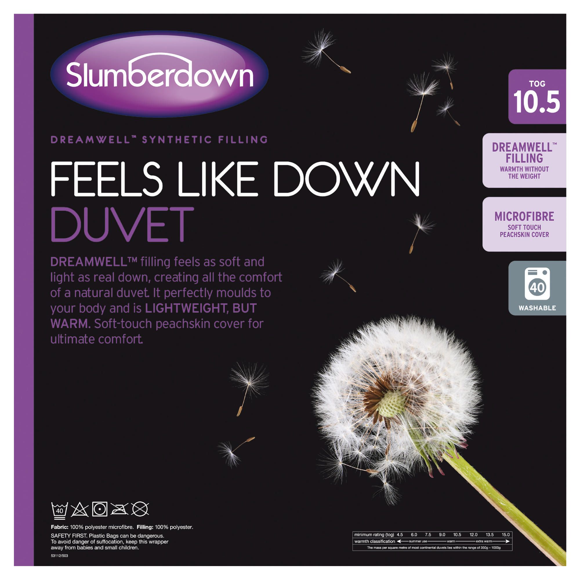 Slumberdown Feels Like Down 10.5 Tog Duvet King