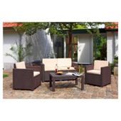Allibert Victoria rattan effect 4 piece lounge set