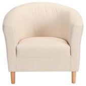 Tub Fabric Accent Chair Natural