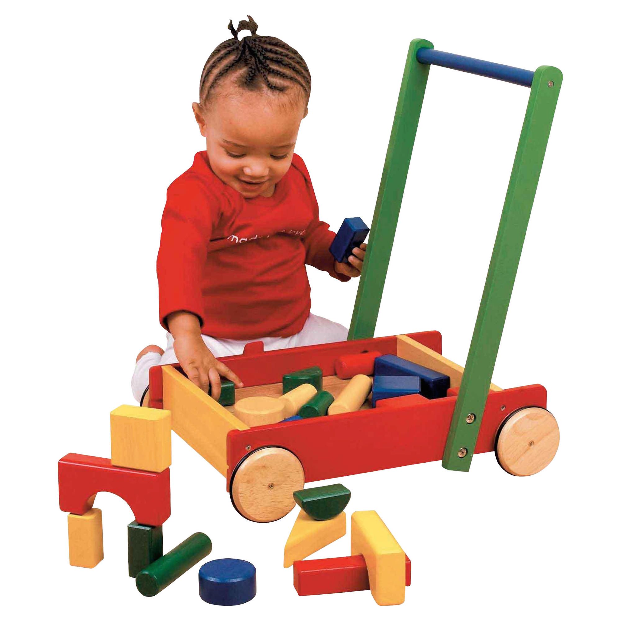 Baby Walker With Blocks wooden toy 