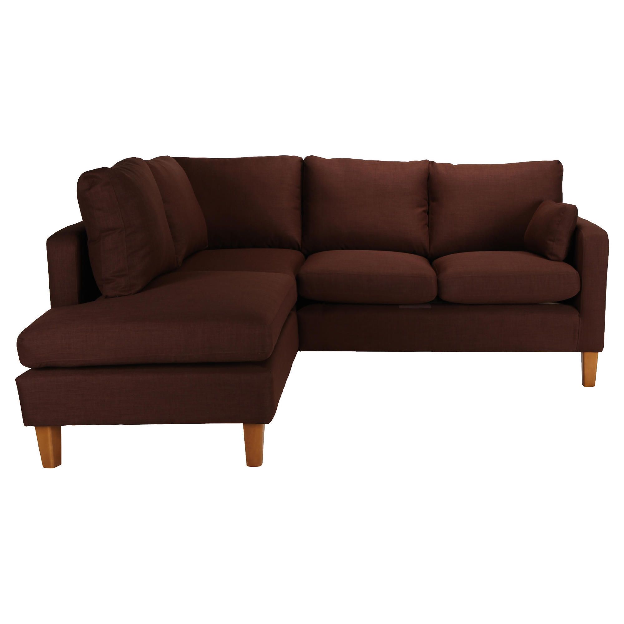 Sheldon Corner Fabric Sofa Chocolate Left Hand Facing at Tesco Direct