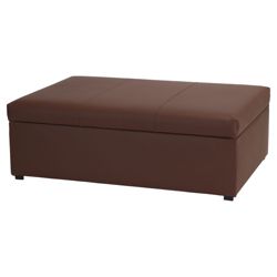 Eddie Leather Effect Footstool Bed, Brown