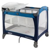 Graco Contour on the go Travel Cot, Blue