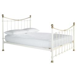 Lyon Double Bed Frame, Cream