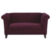 Millie Small Fabric Sofa Plum