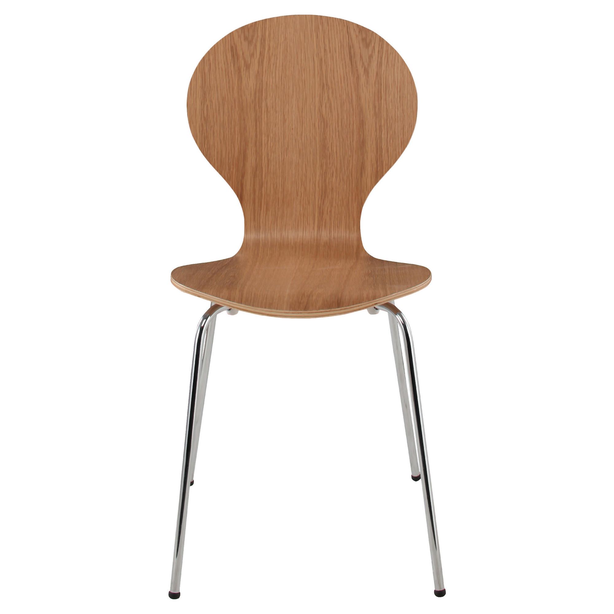 Pair Of Bistro Chairs, Oak Veneer