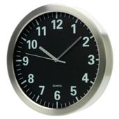 Tesco Clocks Black Face Wall Clock