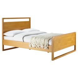 Cologne Double Bed Frame, Light Oak