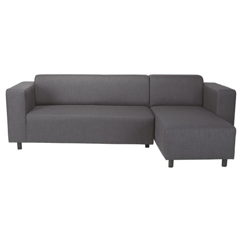 Image of Stanza Fabric Corner Sofa Charcoal Right Hand Facing