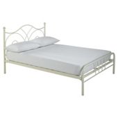 Monza Double Bed Frame, Cream