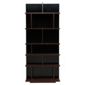 Genoa Shelving Unit, Walnut-Effect & Black Gloss
