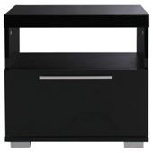 Milan High Gloss Side Table / Black