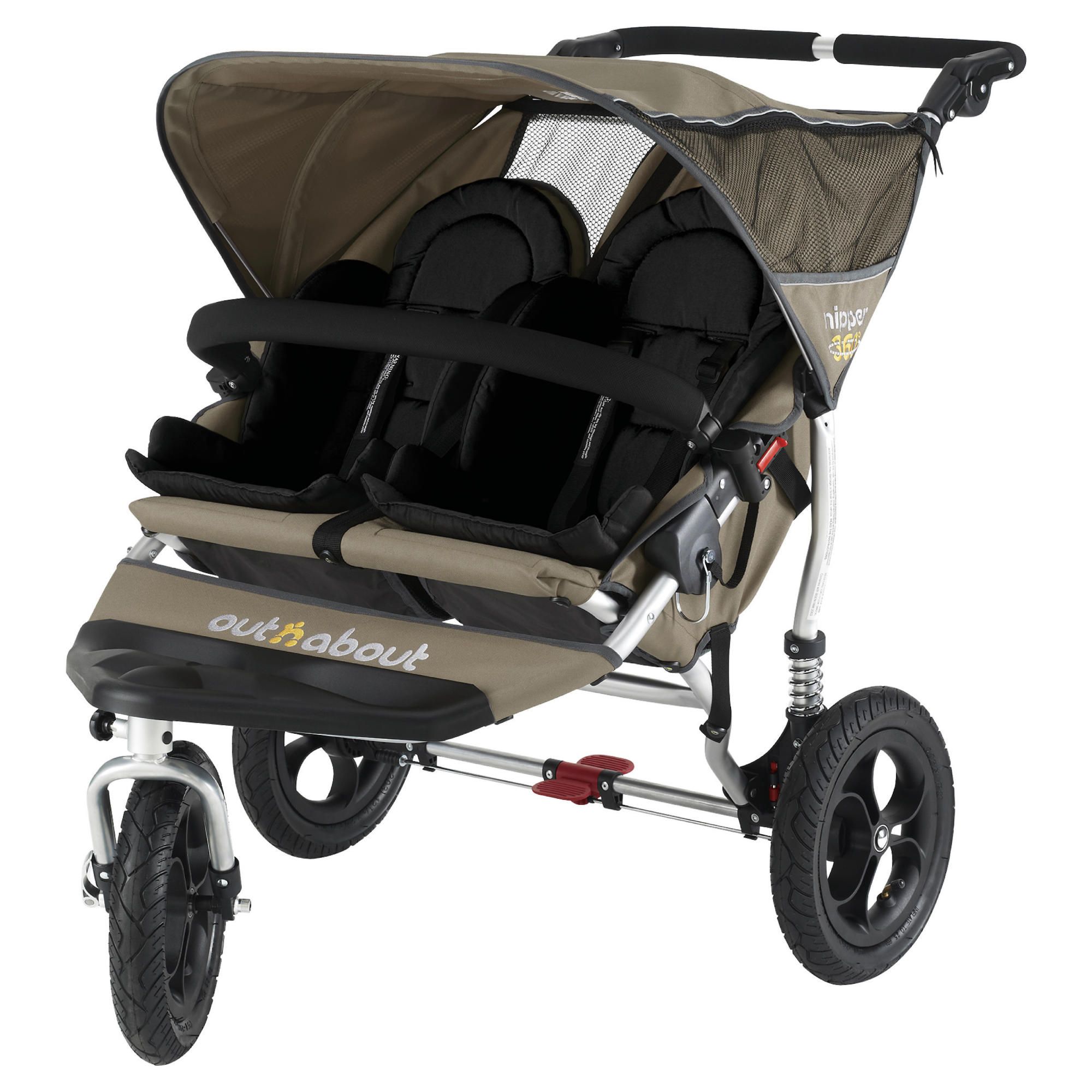 Out 'n' About V2 Nipper 360, Double 3 wheeler Pushchair, Carmel at Tesco Direct
