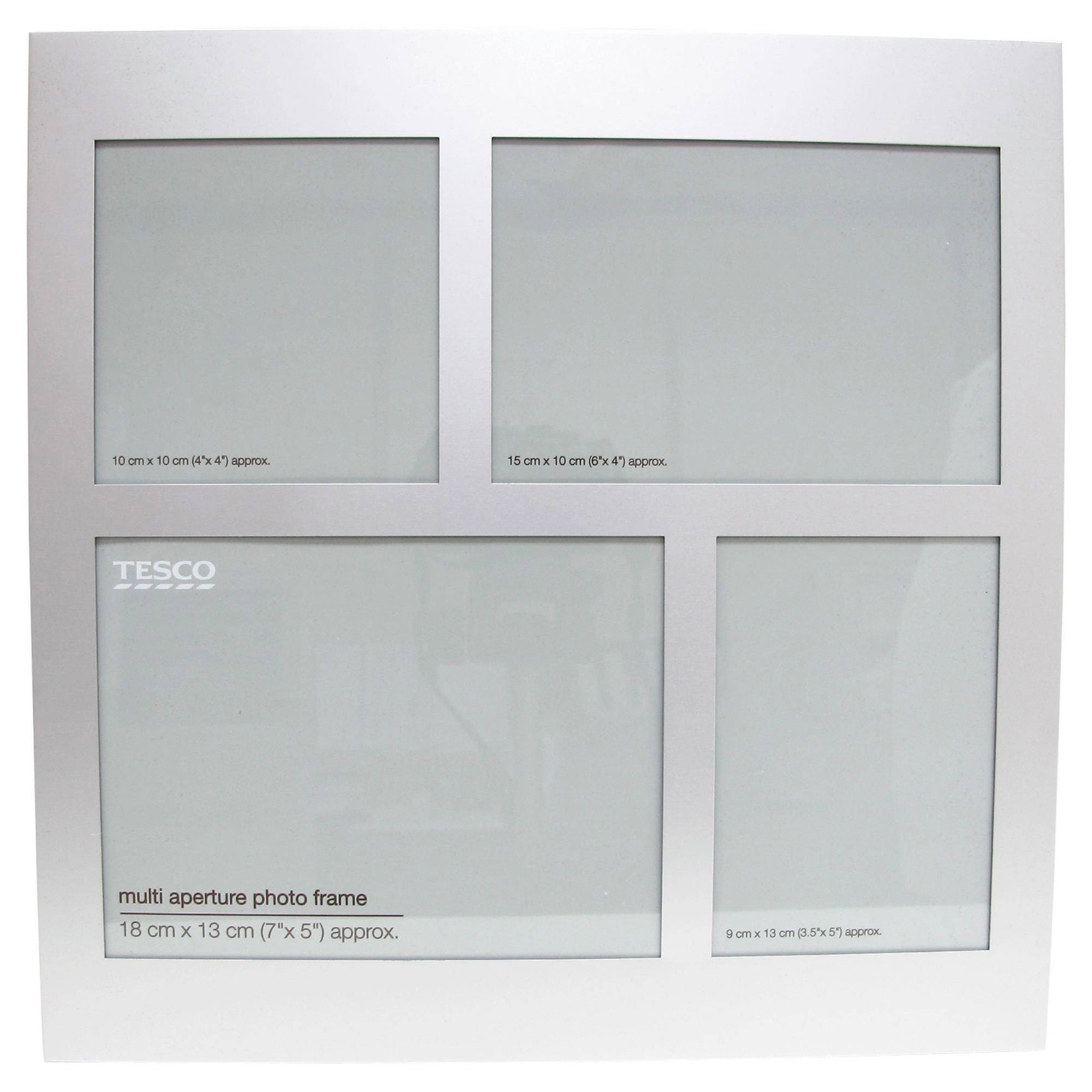 Tesco Aluminium Multi Profile Frame Silver 