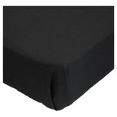 Tesco Double Flat Sheet Black-