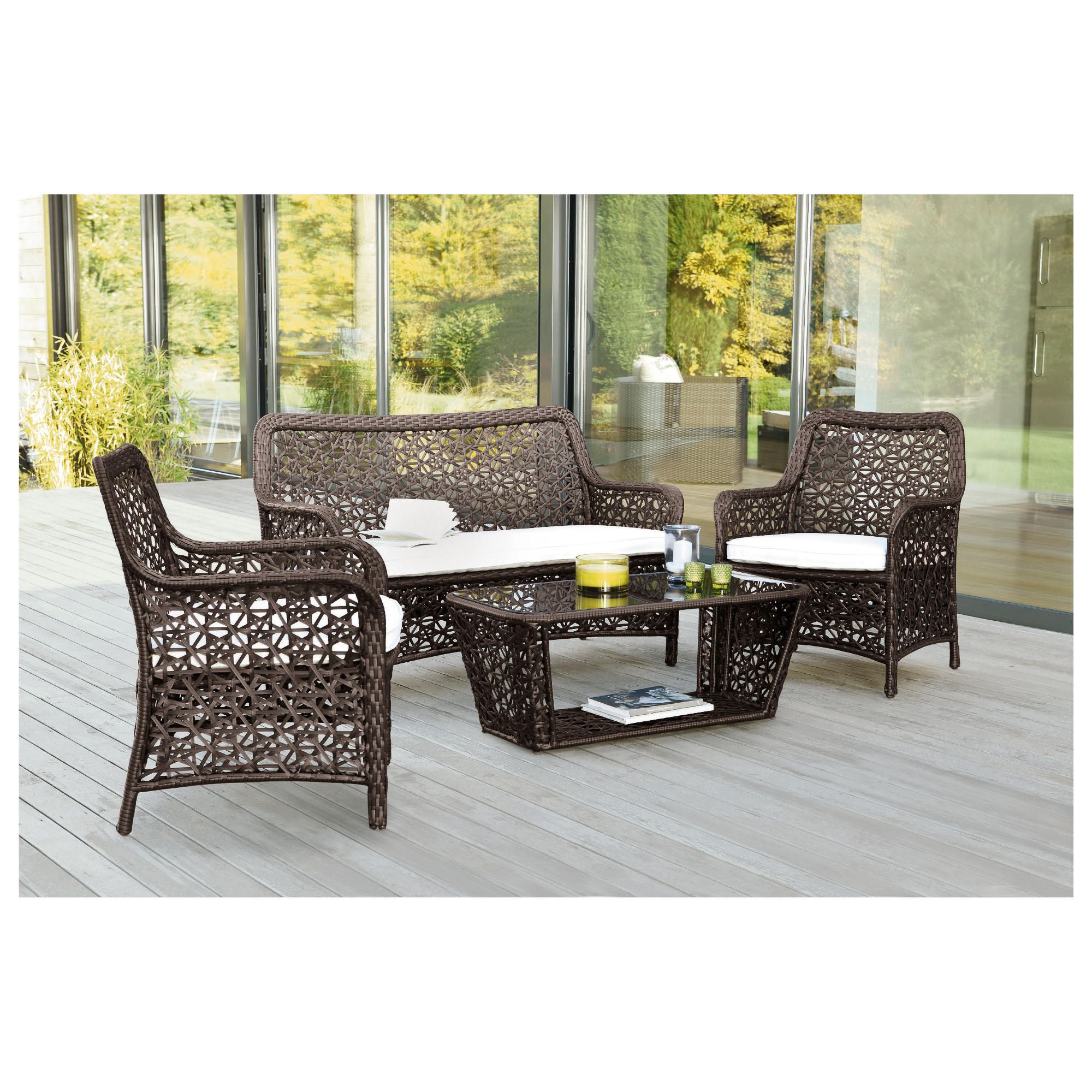 Biscayne Lounge Set 4 pcs at Tesco Direct