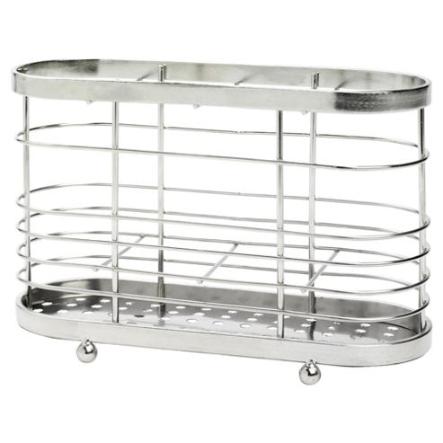 Image of Tesco Stainless Steel Cutlery Drainer