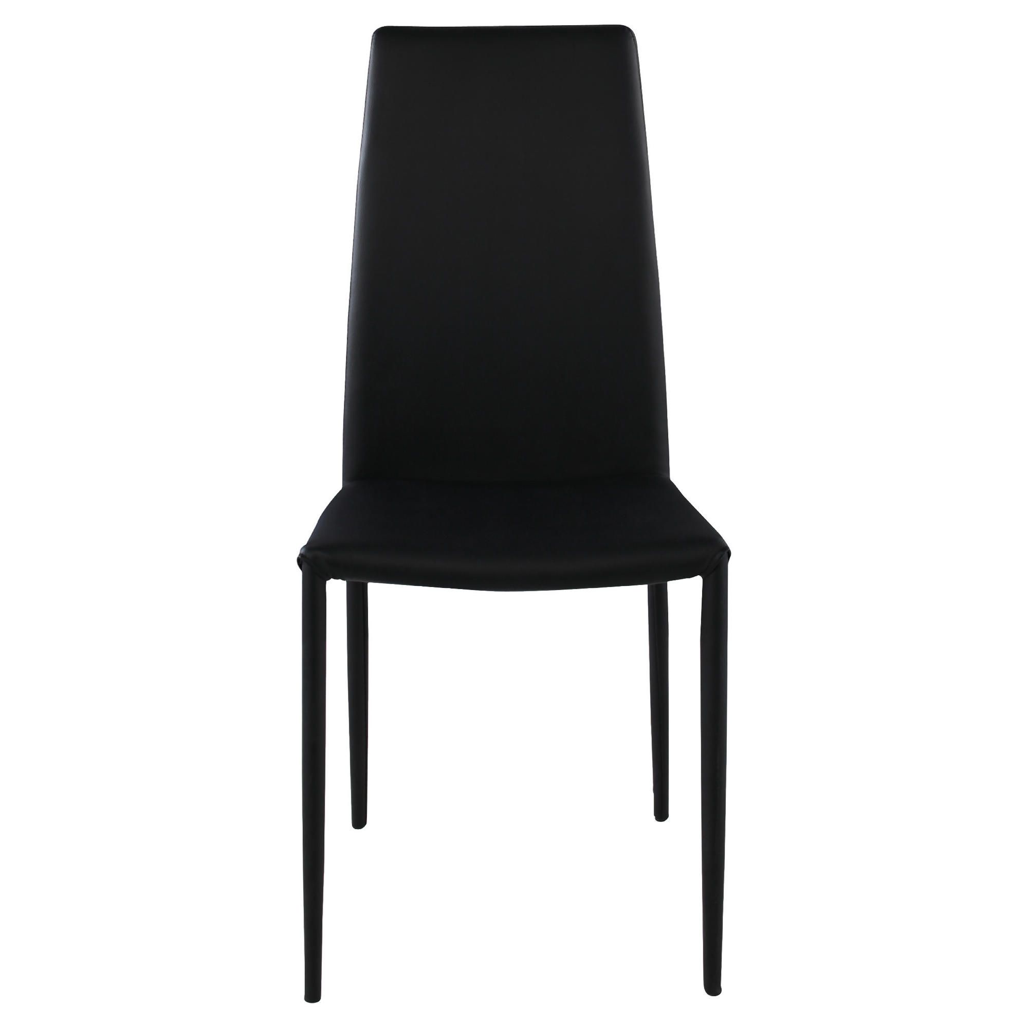 Verona Pair Of Faux Leather Chairs Black