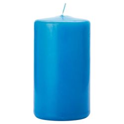 Tesco teal pillar candle