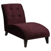 Rosa Fabric Chaise Aubergine