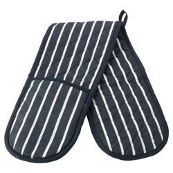 Tesco butcher's stripe double oven glove