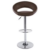 Enco Barstool Chocolate Faux Leather