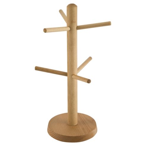 Image of Tesco Beech Wooden Mug Tree