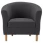 Tub Fabric Accent Chair Charcoal