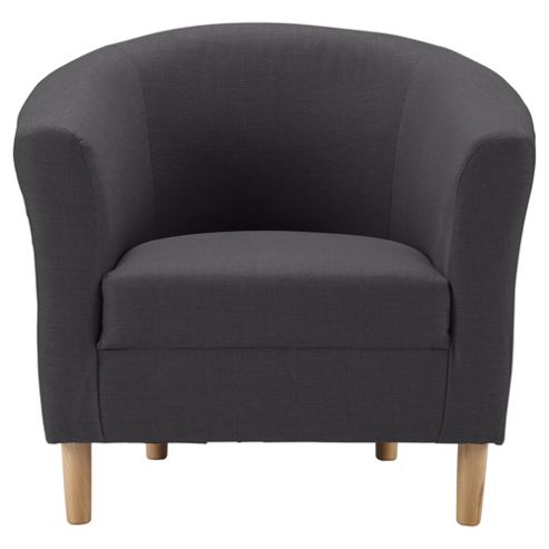 Image of Tub Fabric Accent Chair Charcoal