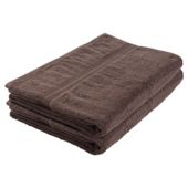 Tesco Bath Sheet Pair Dark Natural
