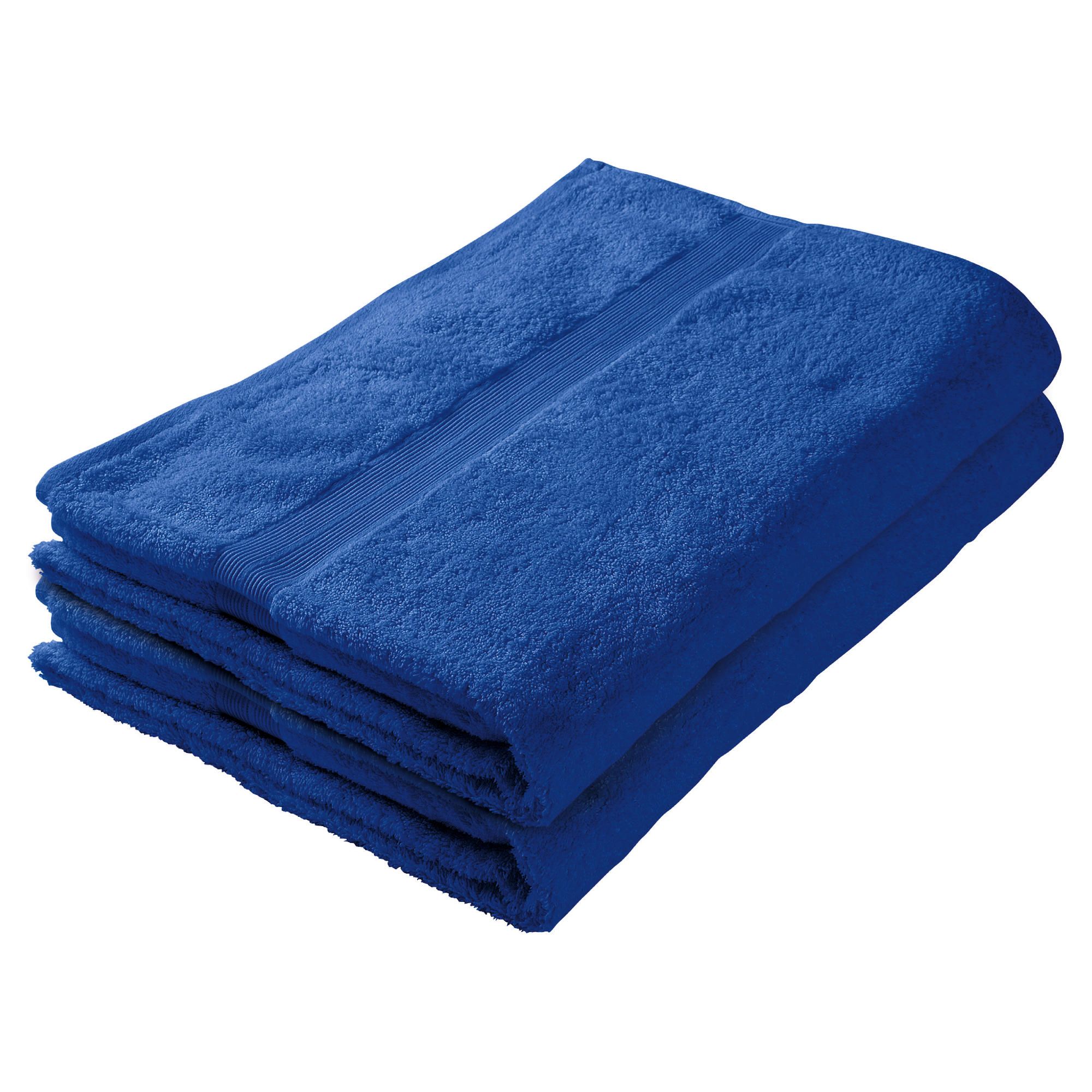 Tesco Bath Towel Pair Electric Blue