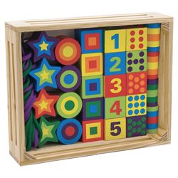 Melissa & Doug Wooden Lacing Beads In A Box