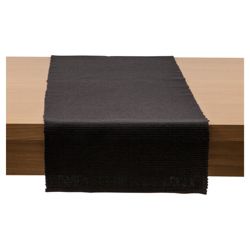 Tesco Ribbed Table Runner, Black