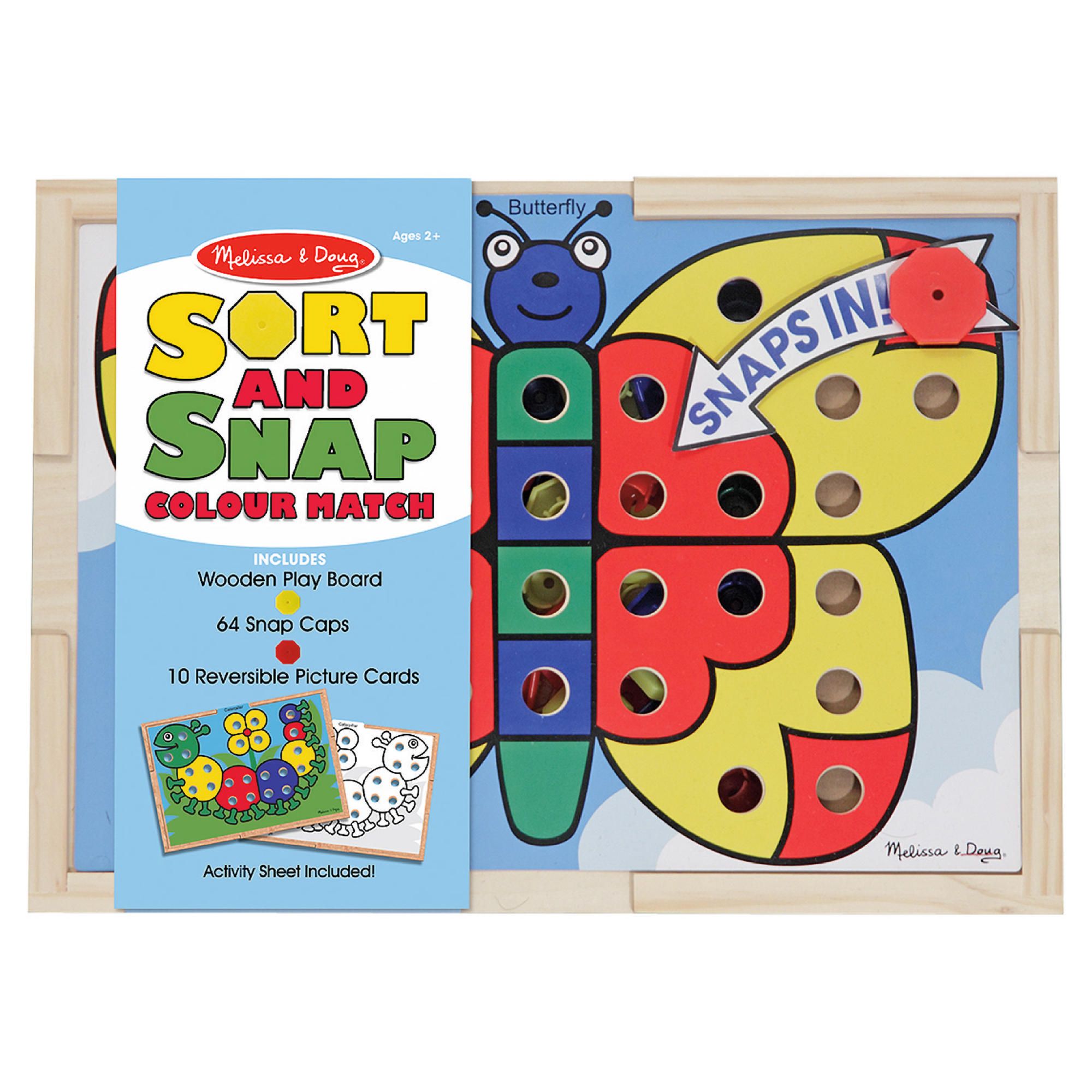 Melissa & Doug Sort & Snap Wooden Colour Match Game