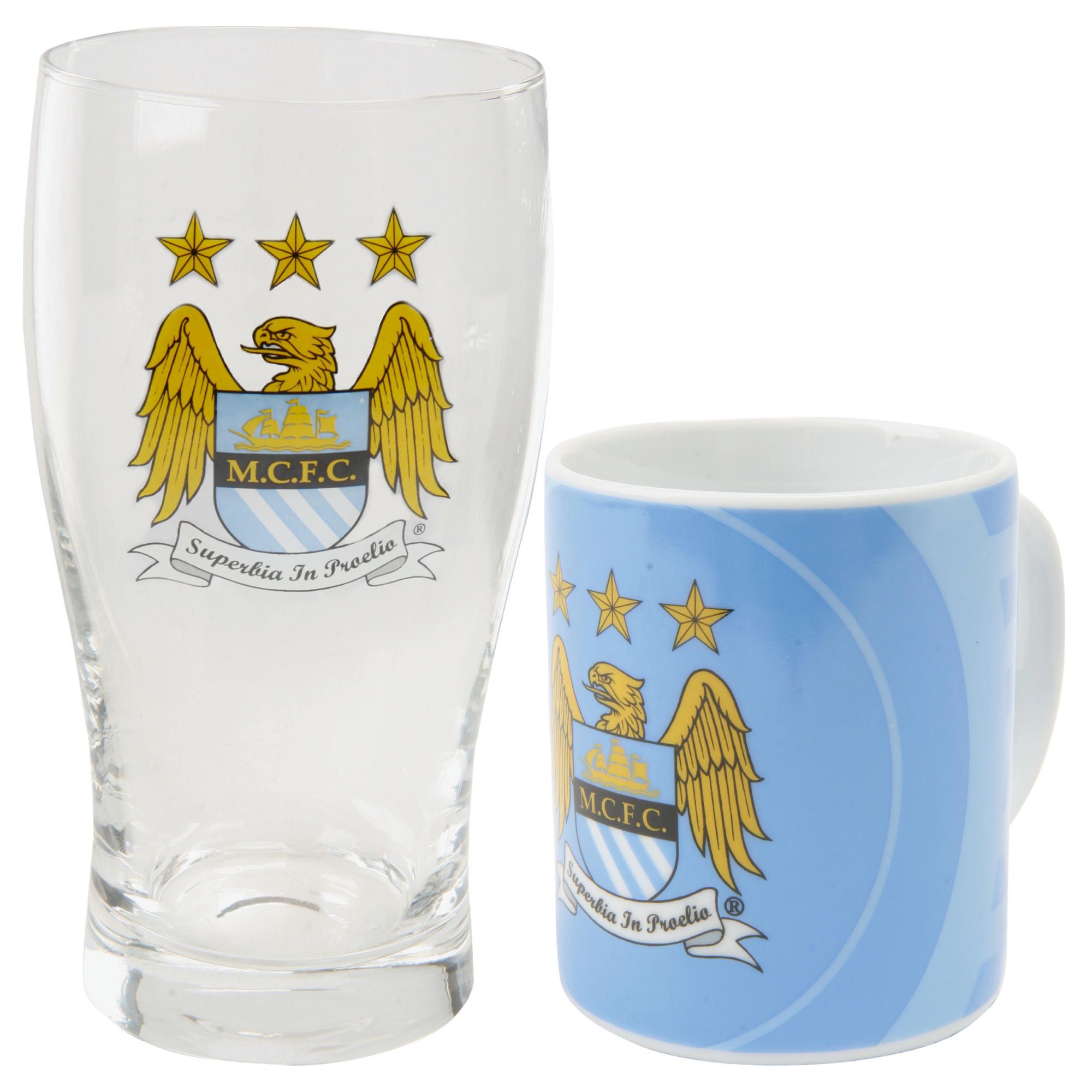 Manchester City Mug & Pint Glass Manchester City Mug & Pint Glass